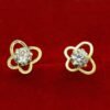 Embellish Gold 18 Karat Flower Design Earrings For Women