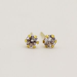 LET1.14-3 18K Embellish Gold stone Earrings