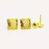 LET1.19-2 18K Embellish Gold Screw Earrings