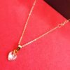 GNFHSY16-080-008-2 18K Embellish Gold Stone Heart Necklace