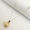 18K Embellish Gold Heart Necklace 011