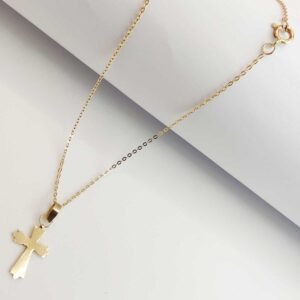 GNUCRY16-056-003-1 18K Embellish Gold Cross Necklace