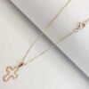 GNUCRY16-062-005-3 18K Embellish Gold Cross Necklace