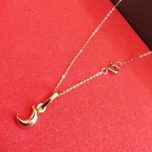 GNUCY16-090-006-3 18k Embellish Gold crescent necklace