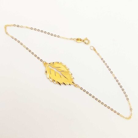 GBFL18-0061-004-2 18K Embellish Gold Feather Bracelet