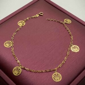 GBFRX-0068-015-01 18K Embellish Gold 6 Pendant Braclet