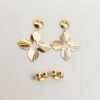 GEFFS-0065-003-1 18K Embellish Gold Flower Earrings