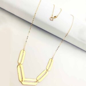 GNF5P16-1009-014-1 18K Embellish Gold Paper Clip Necklace