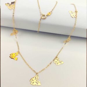 GNFB7P16-0096-013-2 18K Embellish Gold Butterfly Necklace