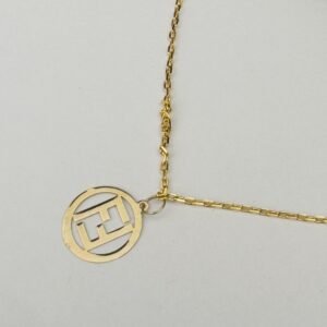 GNUC-0097-069-0118k Real Saudi Gold 4 Charm Pendant Necklace