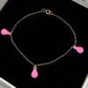 GBCF-0075-105-01 18K Gold Pink drop Bracelet