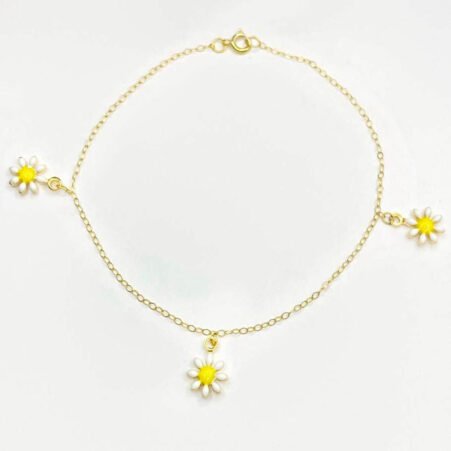 GBFF-0075-108-01 18K Gold Flower Bracelet